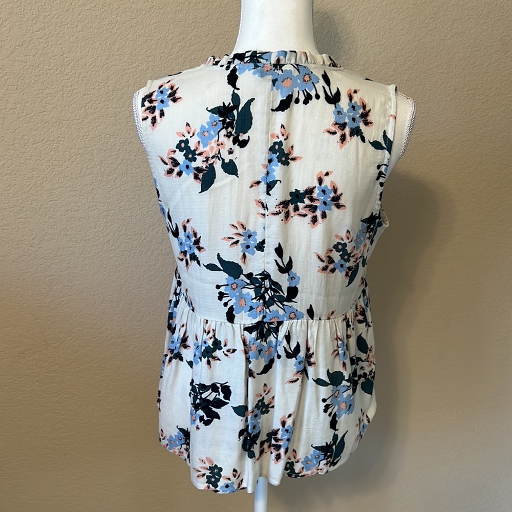 Lucky Brand Floral Baby Doll Blouse - Picture 5 of 12